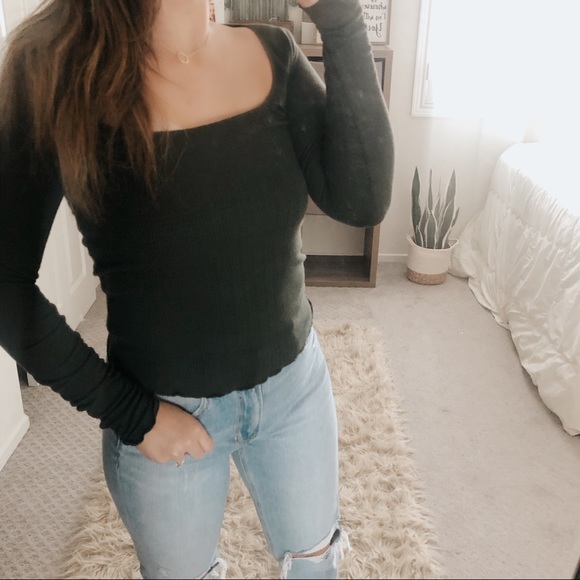 Urban Outfitters Tops - Out From Under Olive Long Sleeve XS